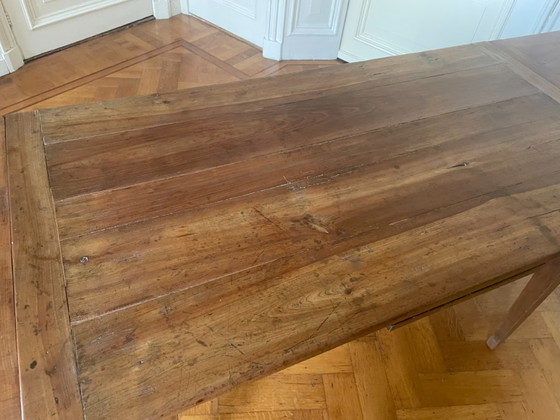Image 1 of Mesa extensible Mesa de comedor Mesa Madera de cerezo Antigua Francesa