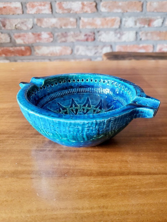 Image 1 of Cendrier en céramique bleue Rimini, Aldo Londi pour Bitossi, 1960 Italie