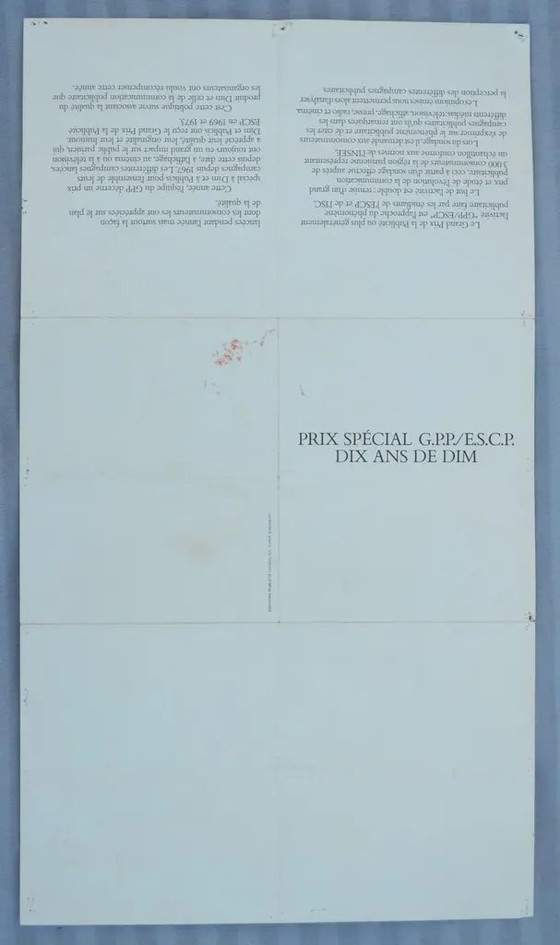 1977 Helene Majera para Dim “10 Años de Dim” Póster Publicitario de Moda Francés – Paper, Pop Art (photo 4 of 8)