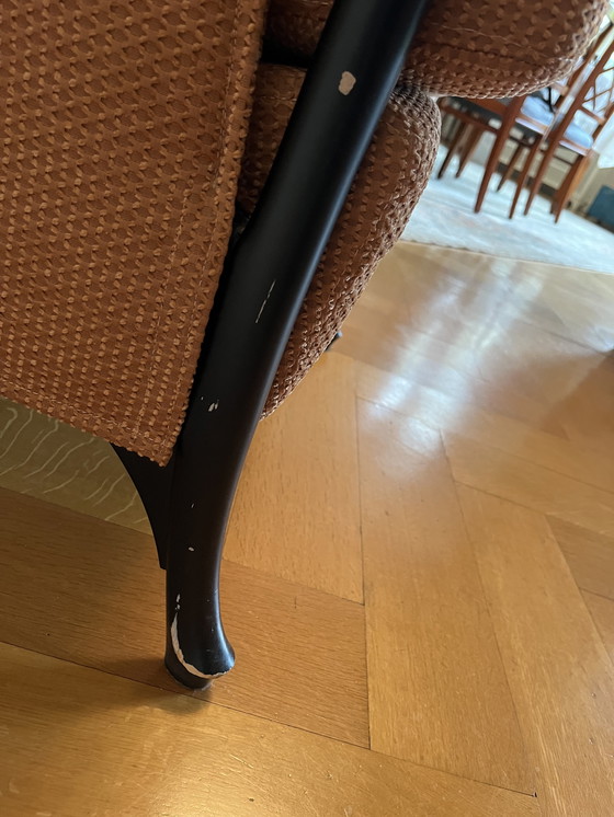 Image 1 of Set van 2 Giorgetti wingback fauteuils, plus een (voeten-) bankje