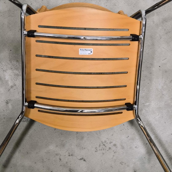 Designstoel, eetkamerstoel, Fritz Hansen Runner Kasper Salto – Eetkamerstoelen, Chrome, Wood (photo 11 of 13)