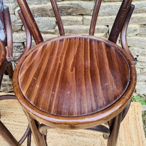 Set of 4 Vintage Bistro High Chairs – Dining chairs, Wood (photo 19 of 33)