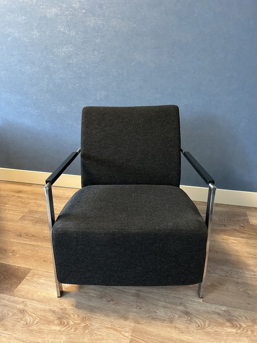 Due sedie identiche di design Harvink Alowa in ottime condizioni. – fauteuils, Metal, Textile