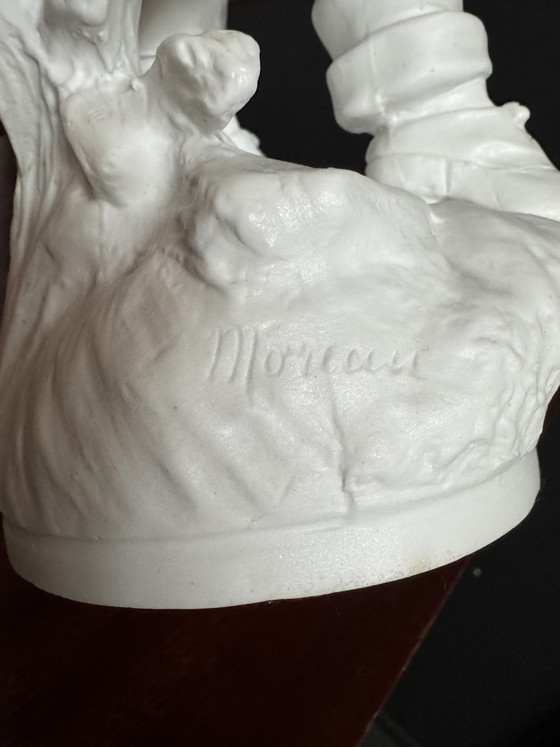 Image 1 of Antique Moreau biscuit porcelain statue