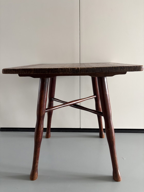 Rare table d'appoint/tabouret Thonet ancien - Avec étiquette d'origine (env. 1920-1940) – Tables d'appoint (photo 2 of 10)