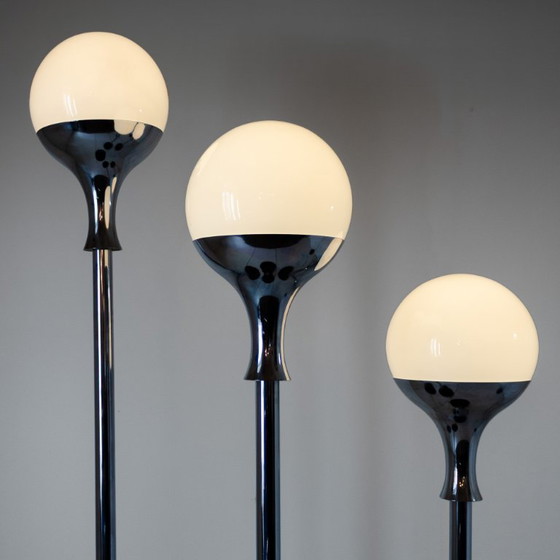 Image 1 of Set van drie vintage vloerlampen, Italiaans design in de stijl van Artemide, jaren 70.