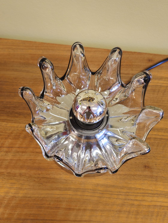 Image 1 of Vintage Glass Murano Italy Table Lamp Desk Lamp Lamp