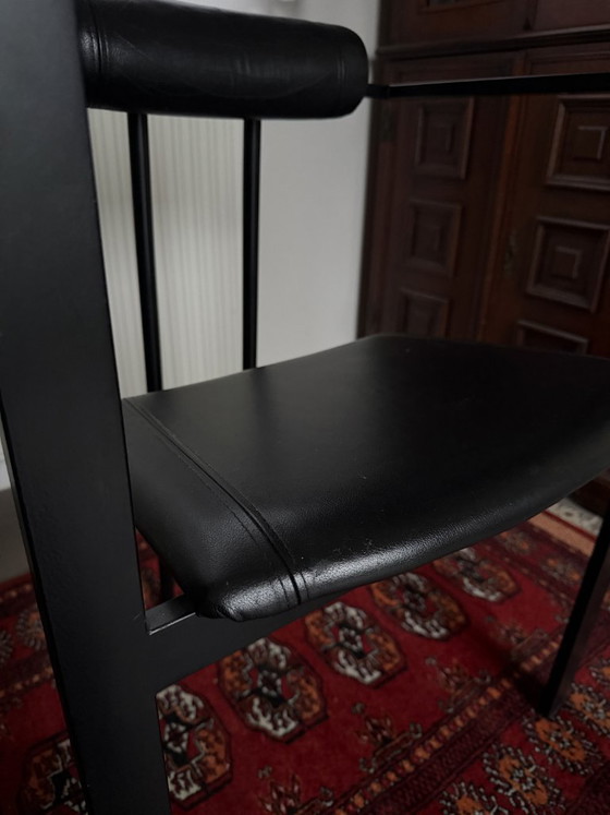 Trix Chair, K.F. Förster - Postmodern, Memphis – KFF, Dining chairs, Leather, Metal (photo 3 of 10)