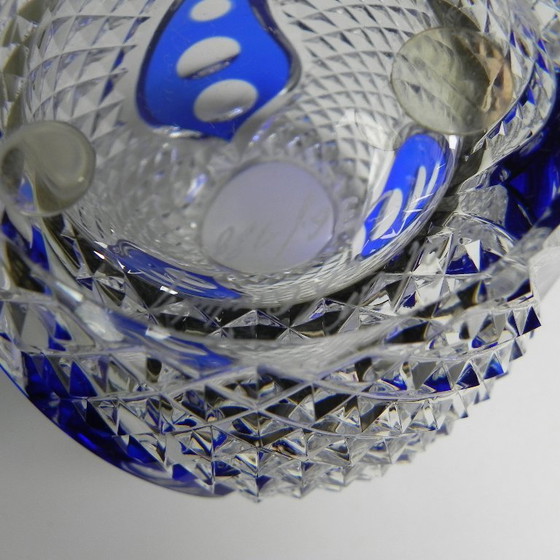 Image 1 of VSL Val Saint Lambert vase by Xavier Crespo, signed number 136-180