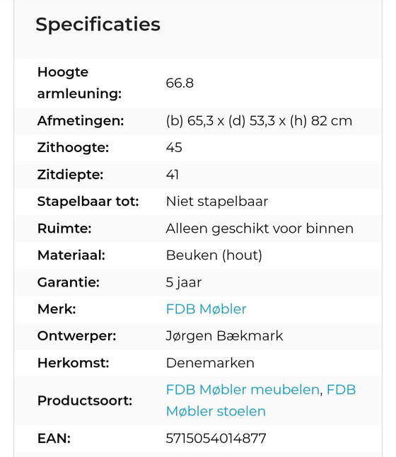 Image 1 of FDB MøblerJ81 Dining room chair smoked oak natural