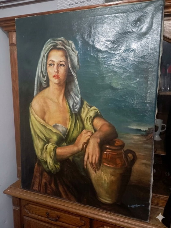 Image 1 of Grandmaster OIL ON CANVAS - "Young Spaniard" (Leo Van Baelen, 117 x 94 cm