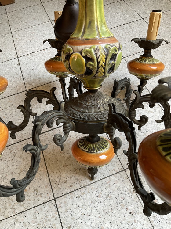 Image 1 of Chandelier with ceramic parts