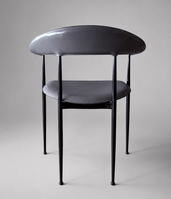 Image 1 of 4 Fasem P40 lederen fauteuils, Vegni & Gualtierotti, ca.90s