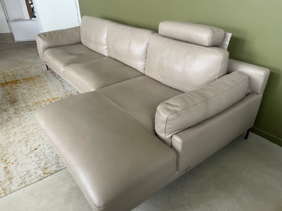 Image 1 of Canapé d'angle cuir designer italien