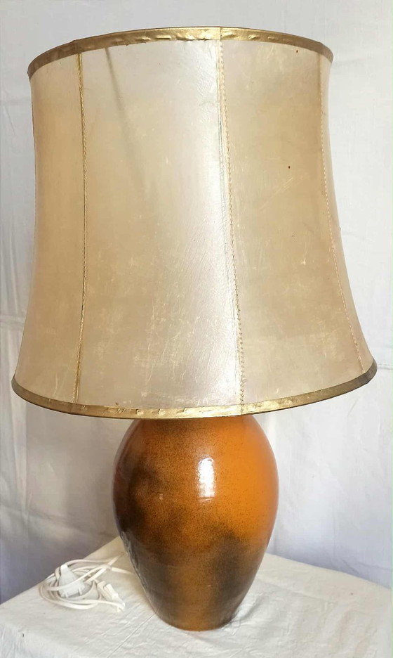 Image 1 of Lampada in terracotta e ceramica anni '70, altezza 69 cm