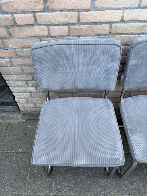 6 Zuiver Ridge Rib Ribstof Stoelen