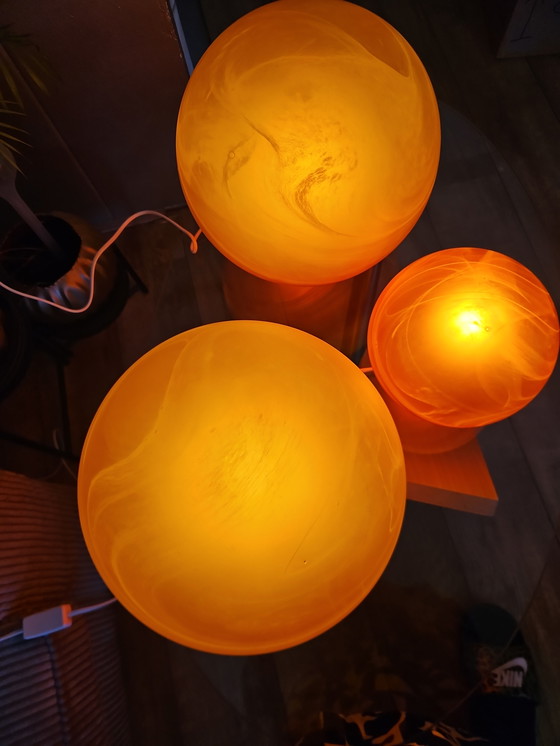 Image 1 of 2 grote Marslampen van Honsel 30cm van glas