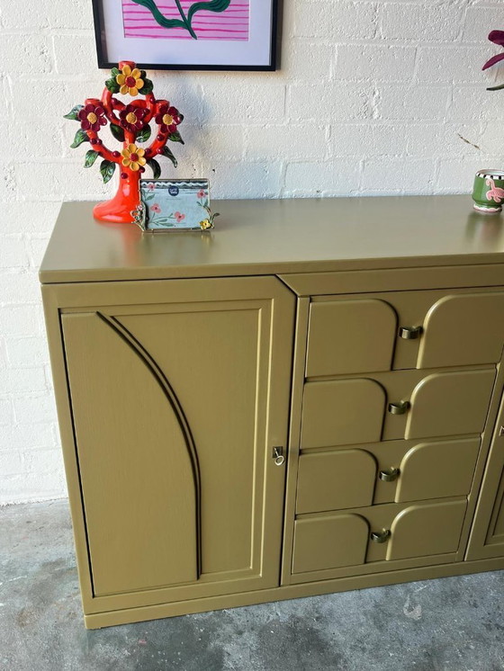 Image 1 of Buffet postmoderne des années 1970 aux lignes Art déco (restylé)