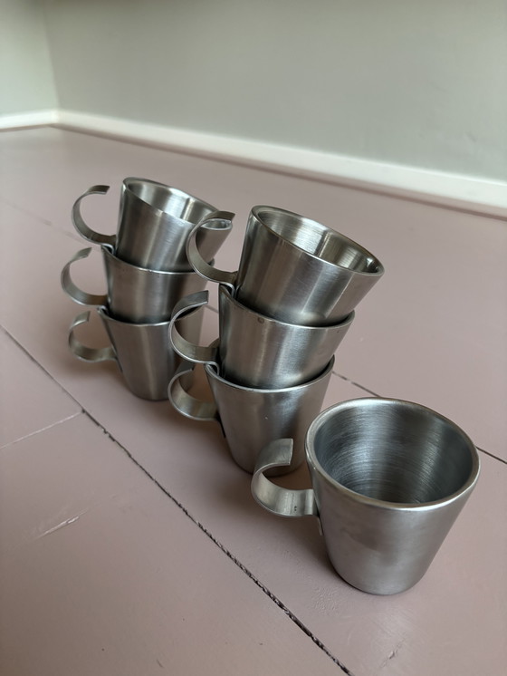 Image 1 of 7x RVS espresso kopjes 