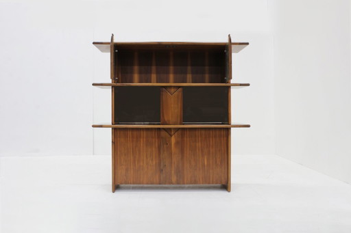 Vintage Italian Walnut cabinet by Ammannati and Vitelli for Catalano, 1970s