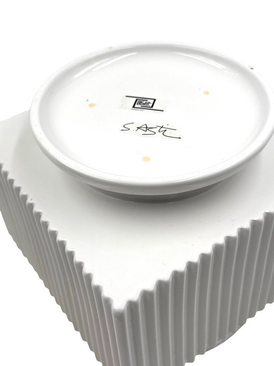 Image 1 of Sergio Asti, jarrón posmoderno de cerámica blanca, Cedit, Italia, década de 1970