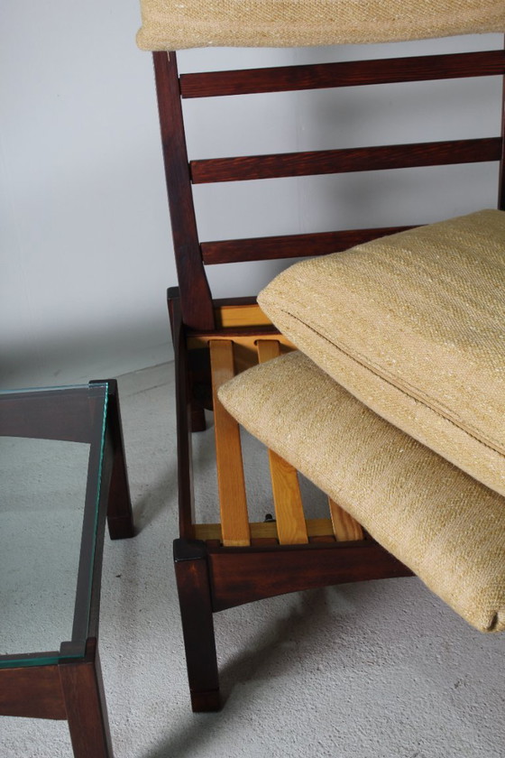 Image 1 of Vintage armchair + side table set from 1975