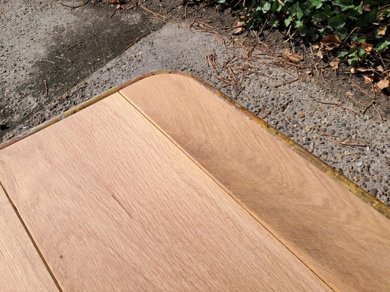 Image 1 of Buiscar stone cart lounge table with oak table top