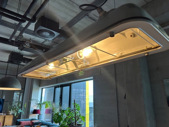 Image 1 of 2x grote industriele bak hanglamp