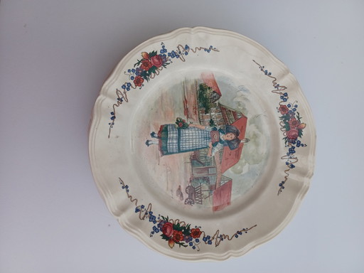 7 plates Sarreguemines 31.5 cm