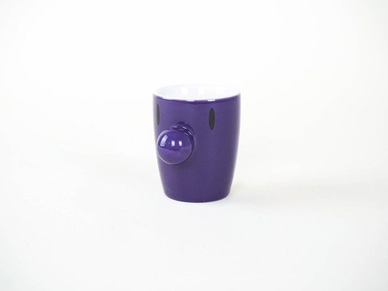 Image 1 of Taza de porcelana morada, diseño danés, década de 1970, fabricada por HOPTIMIST.