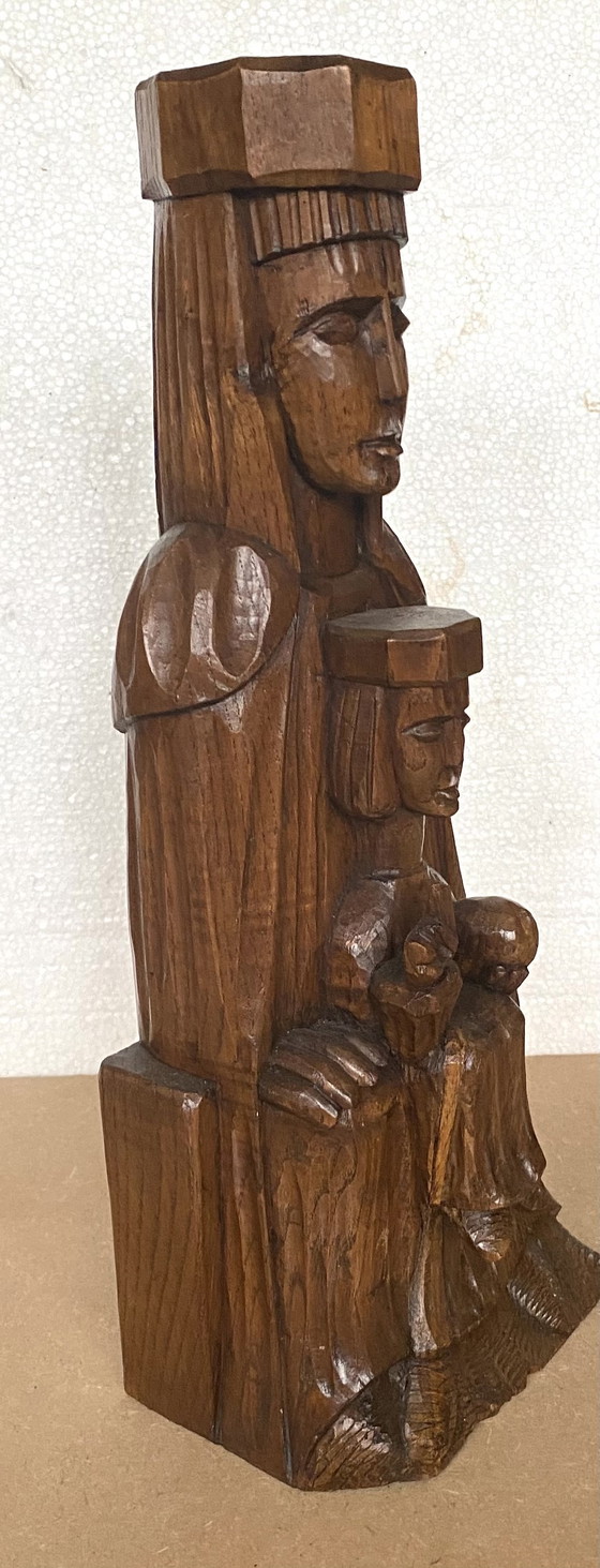 Image 1 of The Virgin of Montserrat statue wood