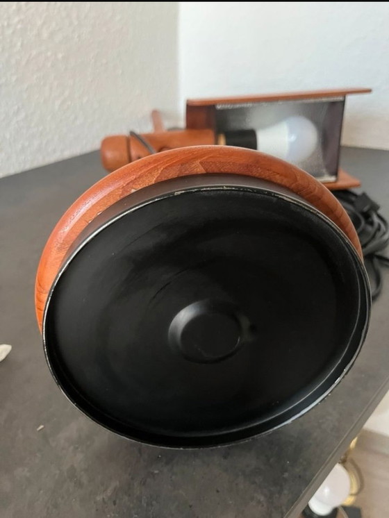 Image 1 of Mid-Century Temde Table Lamp – Teak Wood – Vintage 60s/70s