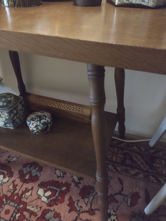 Image 1 of Table d'appoint ancienne en chêne de style anglais