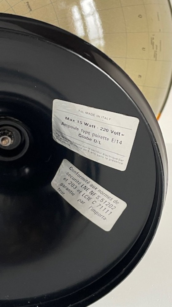 Image 1 of Illuminated Earth Globe Made in Italy