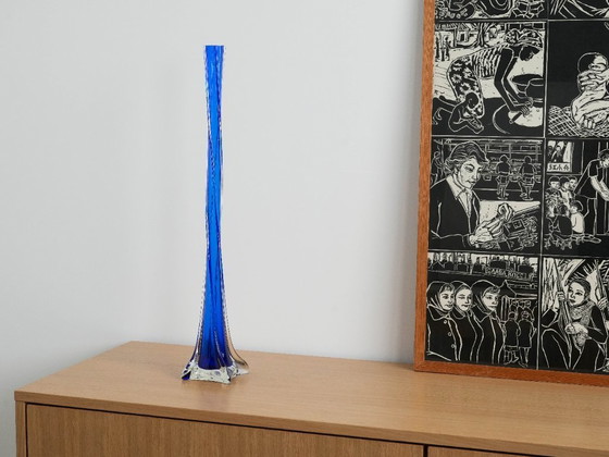 Image 1 of Kobaltblaue Vase, dänisches Design, 1970er Jahre, hergestellt in Dänemark