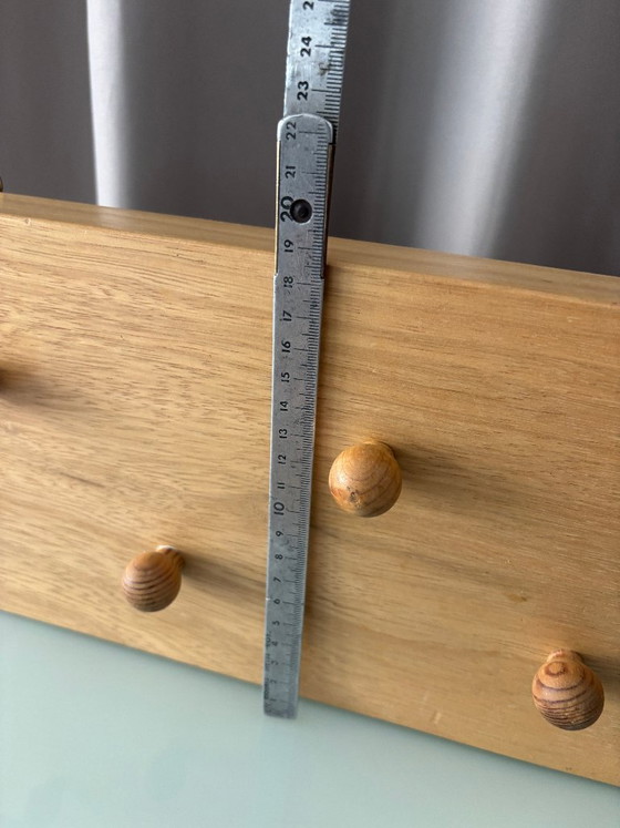 Vintage Solid Wood Wall-Mounted Coat Rack – 7 Pegs – Artisan (photo 11 of 11)