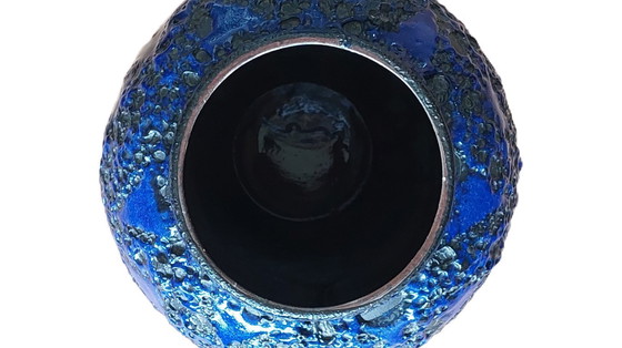 Image 1 of Fat Lava Floor Vase 'Fire Fish' by Scheurich, 1970's