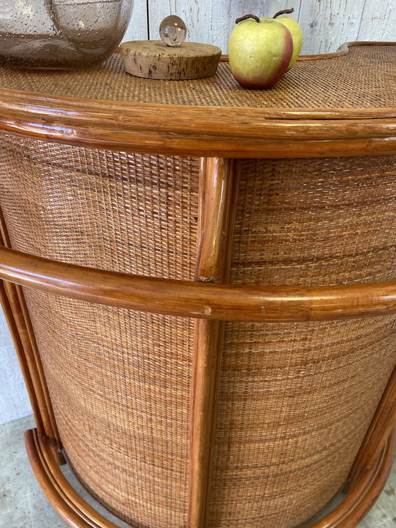 Image 1 of Bar in rattan vintage