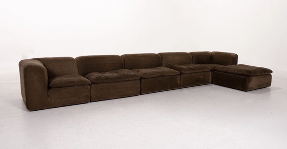 Image 1 of Canapé modulaire COR en velours côtelé marron