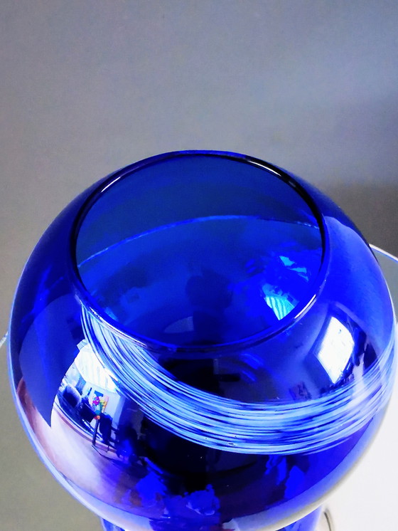 Image 1 of Vaas in bolvorm met voet, jaren 70