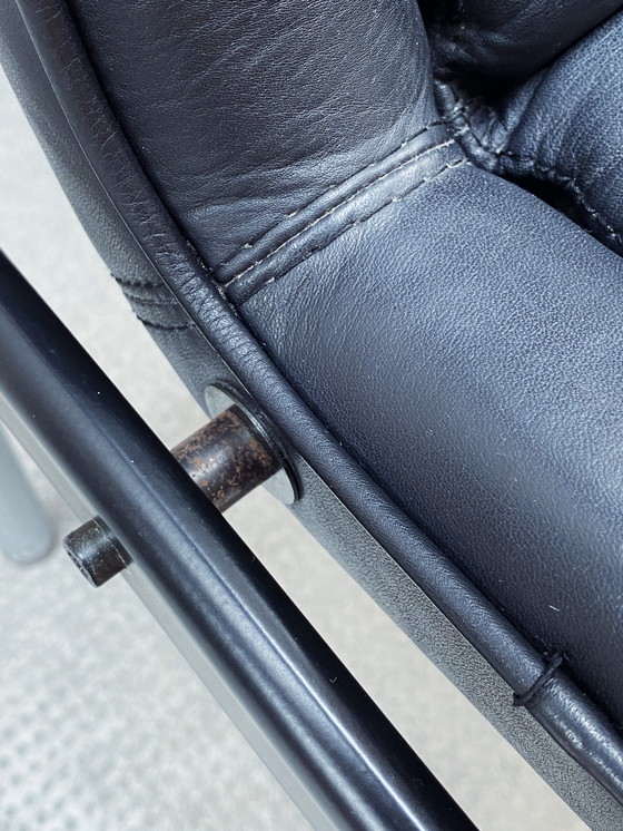 Image 1 of 4 sillas de conferencia de Jorgen Kastholm para Kusch &amp; Co., sillones de cuero y cromo negro, años 70