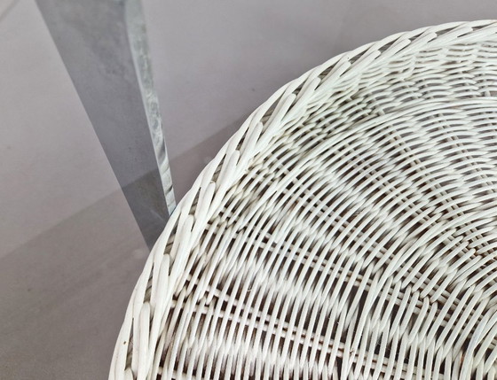Image 1 of Vintage coffee table | Rattan basket | Glass top