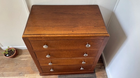 Image 1 of COMMODE Art Déco CHENE Massif
