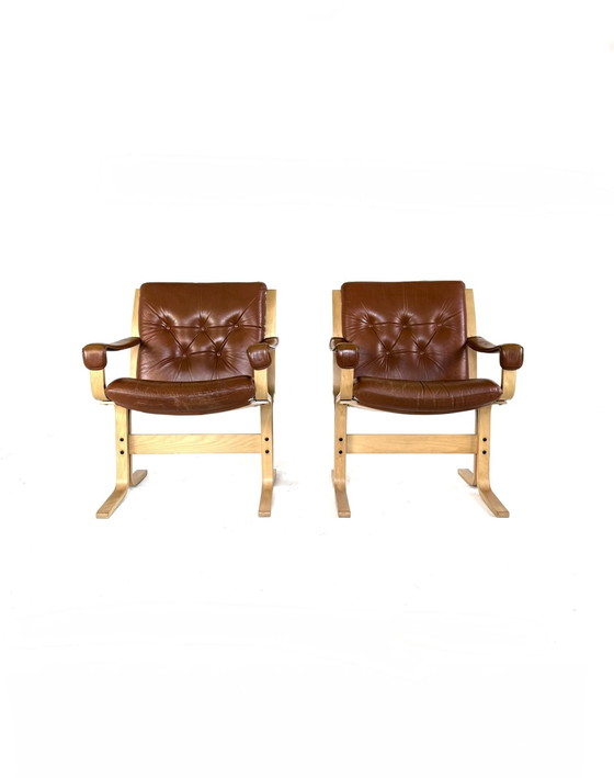 Image 1 of 2x fauteuil vintage 'Siesta', Ingmar Relling, Westnofa '70