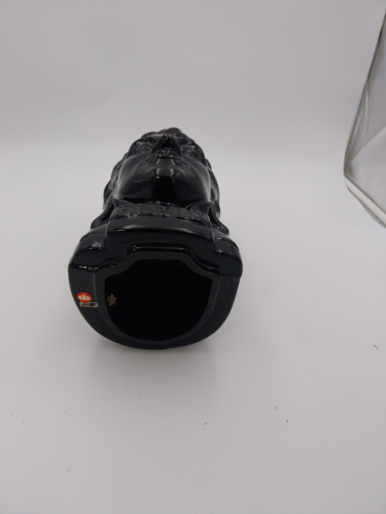 Image 1 of 1 x Elvis-Kopf aus Glas. In dunkelbraunem Glas von Ingrid Glas, 1970er Jahre