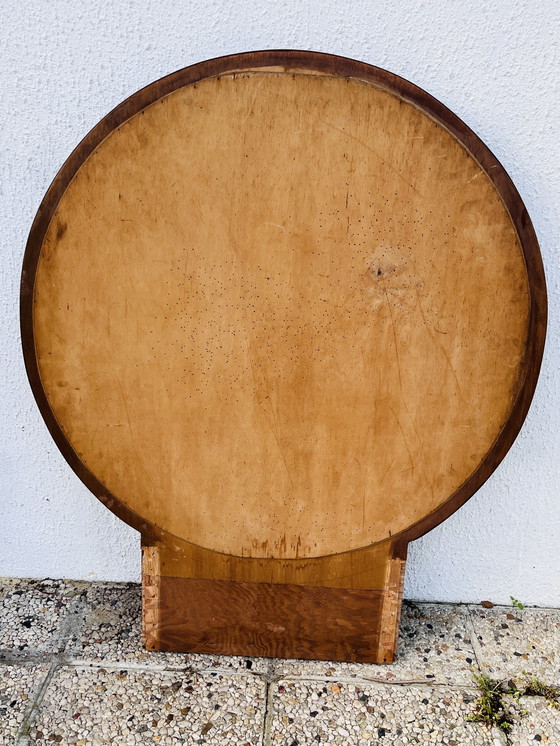 Image 1 of Miroir biseauté rond en bois