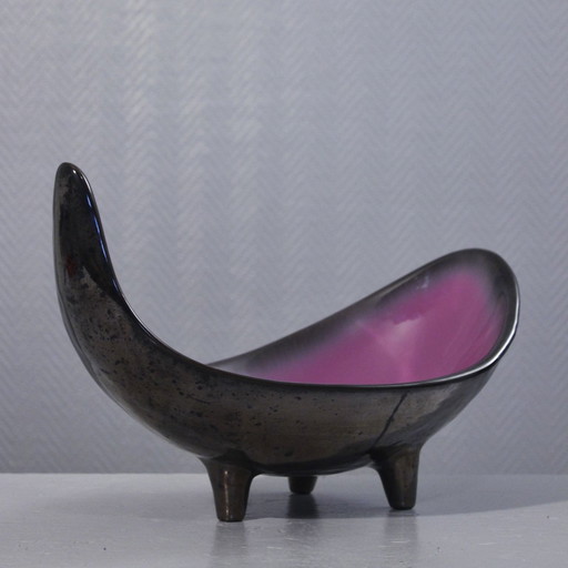 Céramidi Marseille - Ceramic tripod fruit bowl 1950s France