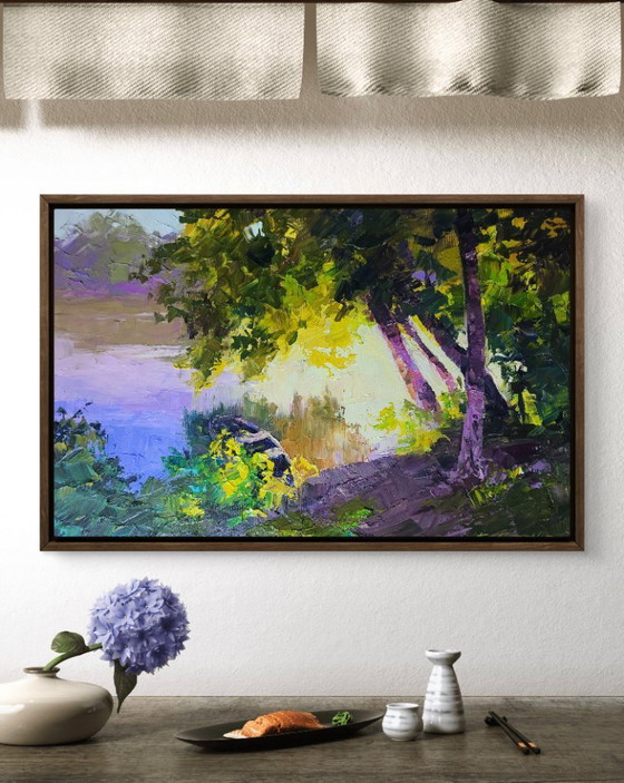 Image 1 of Evening in the Forest by the River