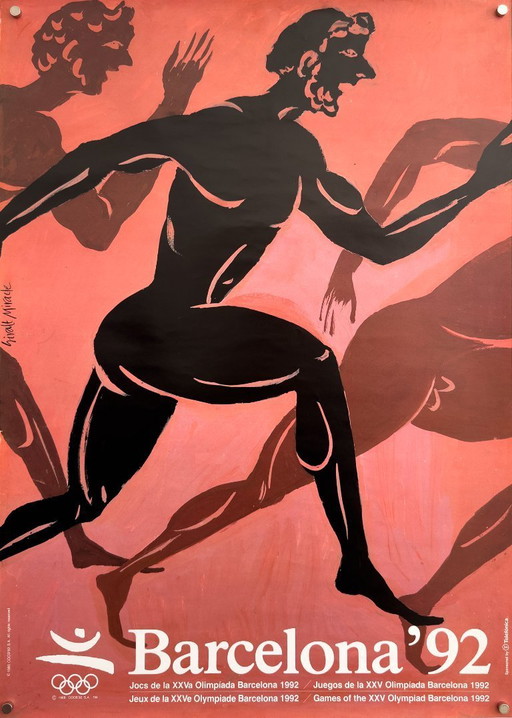 Barcelone 1992-1990 – Affiche olympique originale de Ricard Giralt « Miracle » | 70 × 50 cm | Espagne