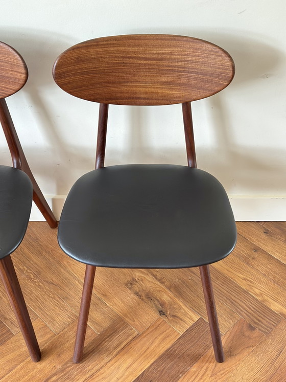 Image 1 of Set 4 vintage stoelen Louis van Teeffelen jaren 50/60/70